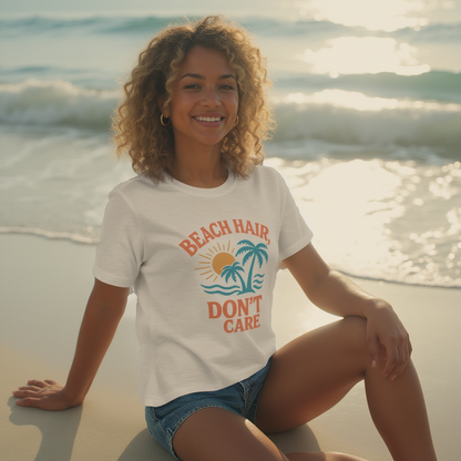 Beach Hair Don’t Care – Relaxed Fit, Premium T-Shirt
