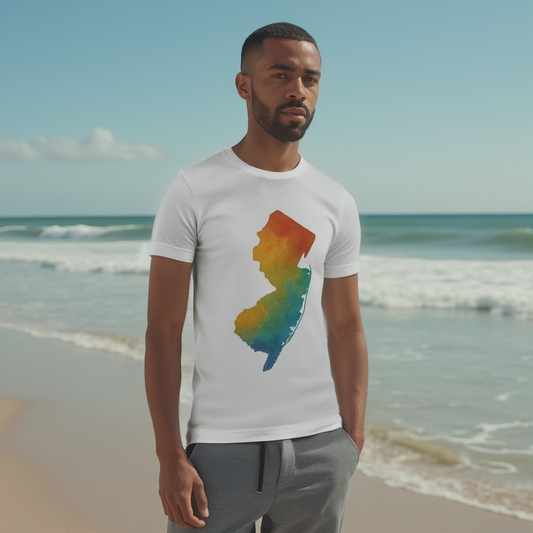 Colorful New Jersey State T-Shirt – Premium Fit Cotton Tee