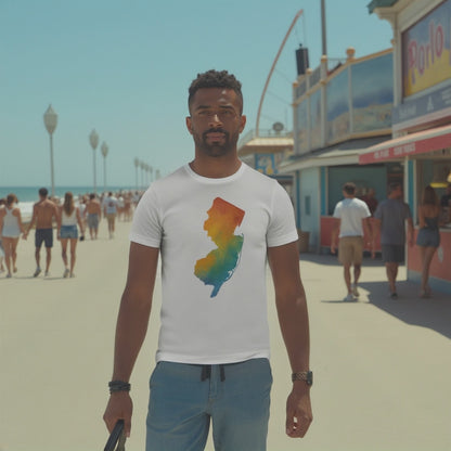 Colorful New Jersey State T-Shirt – Premium Fit Cotton Tee